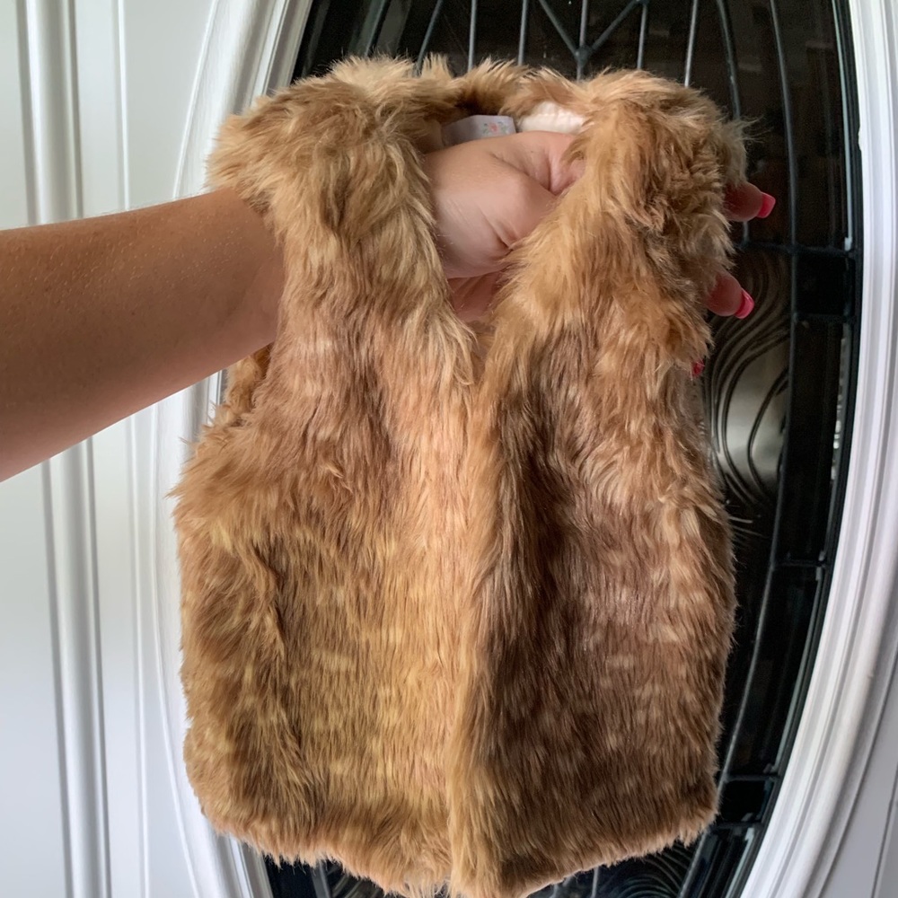Fur vest 3/6m